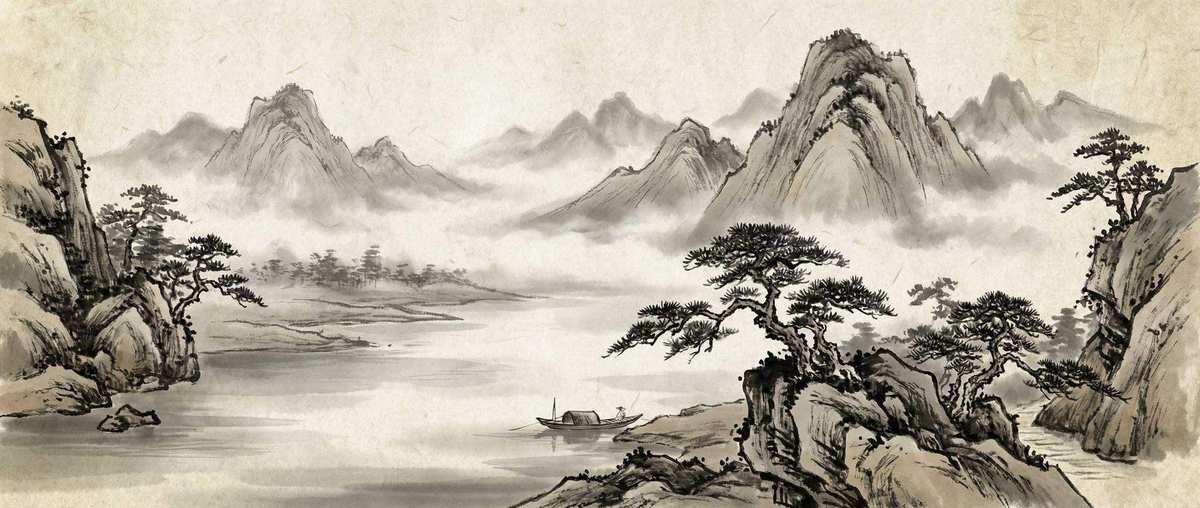 体育下注 - 水墨山水画背景